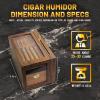 Bamboo&whale Detachable Cigar Case Set  Flexible,Carry-on -Cigar Accessories plate, Precision Humidity Control,with 6 Cigar Accessories, cigar box present set for cigar aficionado, brown view 2