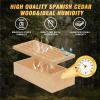 Bamboo&whale Detachable Cigar Case Set  Flexible,Carry-on -Cigar Accessories plate, Precision Humidity Control,with 6 Cigar Accessories, cigar box present set for cigar aficionado, brown view 4