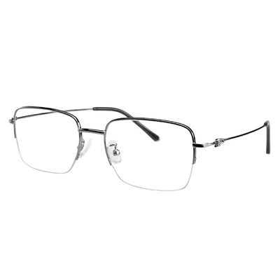 YEIN Eye Protection Glasses Spring Hinges Fashion Retro Metal Half Frame Glasses For Men And WomenGrey+1.00Magnification