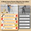 500RPM/S Multi Function Electric Spin Scrubber for Cleaning Bathroom Floor,Upgraded IPX7 Waterproof Shower Scrubber with Power LCD Display Cordless Tub Tile Scrubber (Grey) view 4