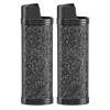 MUNEFE 2PCS Lihter Case Cover, Vintae Floral Stamped Zinc, Alloy Shell Vintae Metal Lihter Case for Lihter (Black) view 1
