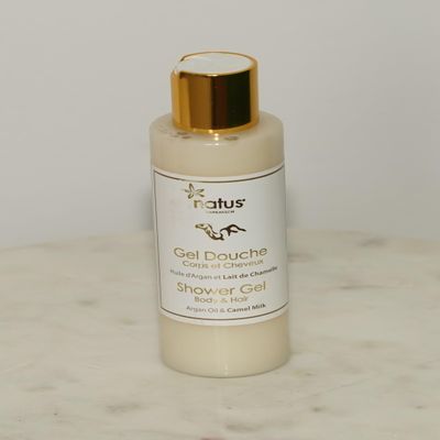 NineLife Basics Creamy Exfoliating Shower Gel | Shower Gel With Argan Oil & Camel Milk | Liquid Shower Gel | Creamy Body Wash | Dry Skin Relief | Body Care