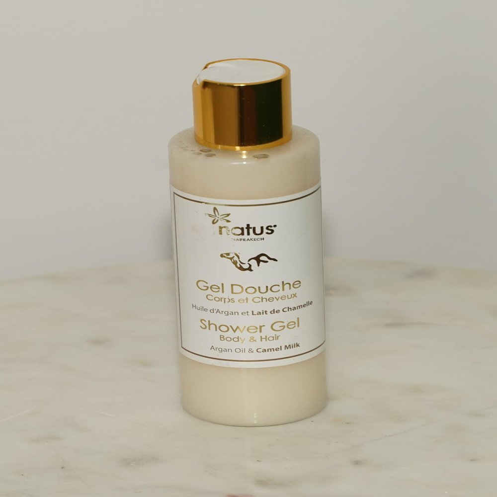 NineLife Basics Creamy Exfoliating Shower Gel | Shower Gel With Argan Oil & Camel Milk | Liquid Shower Gel | Creamy Body Wash | Dry Skin Relief | Body Care