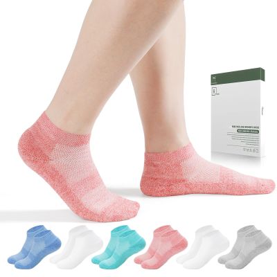 Bulinlulu Diabetic Socks for Men Women,6 Pairs Low Cut Non Binding Diabetic Socks,Ankle Seamless Socks for Men 6-9 9-12(Light Bright-Small)