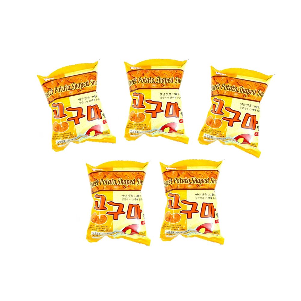 NineLife Basics Korean COSMOS Snack Variety [ Wang SoRa, Goguma, JjangGu, Tteokbokki Snack ] Assortment. (5, Goguma)