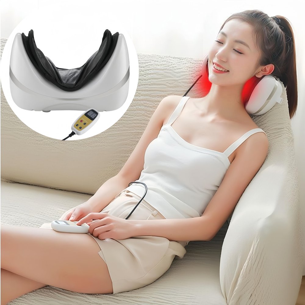 LLAGSAN Multi-Functional Cervical Spine Massage Equipment, Fully Intelligent Controls to Exercise The Cervical Spine, Relief for Stiffness, Relieves Neck Pain Equipment for Use in Cars,for Home