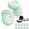 5 Pairs Ear Plugs for Sleeping Noise Reduction,Beinkap Reusable Earplugs Hearing Protection for Focus, Noise Sensitivity,Study,Work,Snoring,Motorcycle,Concert,Airplanes,24dB-33dBGreen view 1