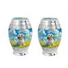 Reikved Dog Urns for Ashes - Pet Urns for Dogs with Cloudy Sky Design - 10 Inches Cremation Urn for 1-200 lbs Person - Elegant Memorial Burial Urn for Human Ashes (Pack of 2, Keepsake) view 1