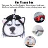 Car Tissue Holder Cute, Car Tissue Box Holder 3D Cat Dog Shaped Cute Tissue Box Cover Tissue Dispenser Funny Plush Dog Car Tissue Box Hanging Tissue Box Backseat Tissue Case Holder(C) view 2