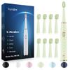 7AM2M Sonic Electric Toothbrush for Adults and Kids- High Power Rechargeable Toothbrushes with 8 Brush Heads,5 Adjustable Modes, Built-in 2-Minute Smart Timer,4 Hours Fast Charge for 30 DaysGreen view 1