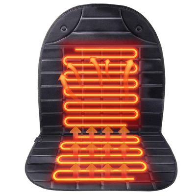 Heated Seat Cover,1 Minute Fast Heating,2 Heat Settings,UL Listed Heated Seat Warmer Cushion Black, Long Straps Design.