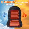 Heated Seat Cover,1 Minute Fast Heating,2 Heat Settings,UL Listed Heated Seat Warmer Cushion Black, Long Straps Design. view 2