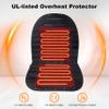 Heated Seat Cover,1 Minute Fast Heating,2 Heat Settings,UL Listed Heated Seat Warmer Cushion Black, Long Straps Design. view 4