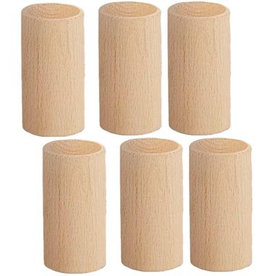 6Pcs Wooden Essential Oil Diffuser Cylindrical Wooden Aromatherapy Diffuser for Home Office Spa Yoga Room, 50x30mm