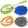 16 Inch Microfiber Duster Kit with 4 Pcs Duster Head, Feather Dsters, Washable and Reusable Duster, Wet and Dry Use, Cleaning Tools for Car,Office,Household view 1