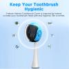 Frekare Helmet Toothbrush Covers Caps, Toothbrush Head Protector for Household Travel, Fits Most Manual and Electric Toothbrushes, 6 Count (Black, White, Grey, Blue, Pink, Red) view 3