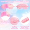 APLZGMG 3Packs Silk Eye Mask Cute Plush Appearance, Breathable and Soft Silk Sleeping Mask for Women Girls, Portable Eye Covers for Sleeping with Adjustable Straps, Sleep Mask Blackout for Traveling view 2