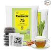 150 Turmeric Tea with Black Pepper Tea Bags, Te de Curcuma, Fresh Turmeric Tea Blend, Caffeine Free, All Natural Ingredients. Herbal Tea. No Sugar, No Caffeine, No Gluten, Vegan view 1