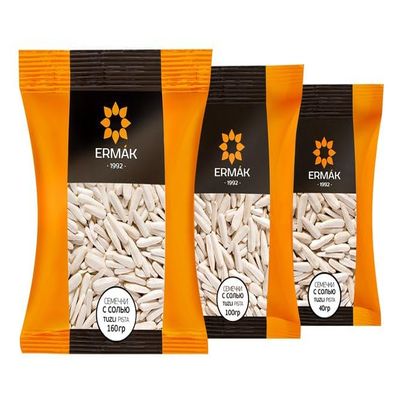 Ermak Sunflower Seeds, Salted, 3 Pack (3 x 3.5 oz)