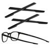 2 Pairs Replacement Earsocks Temple Sleeve for Oakley Milestone OX8036 OX8038/Milestone 2.0 OX8047/Milestone 3.0 OX8093 Eyeglasses Frame, Black Rubber Ear Sleeves view 1