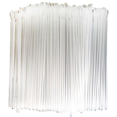 100 Pcs Snow Cone Spoon Straws Plastic Drink Stir Stick Summer Straw Slushie Shaved Ice Flexible Drinking Straw Clear