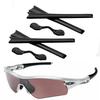 2 Set Replacement Rubber Kit Earsocks Nose Pads for Oakley Radar Path OO9051/Radar Edge OO9184/Radar Range OO9056/Radar Pitch OO9052/Radar XL Sunglasses Frame, Black Ear Temple Sleeve view 1