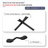 2 Set Replacement Rubber Kit Earsocks Nose Pads for Oakley Radar Path OO9051/Radar Edge OO9184/Radar Range OO9056/Radar Pitch OO9052/Radar XL Sunglasses Frame, Black Ear Temple Sleeve view 3
