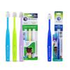 Brilliant Oral Care Bundle; Pack of 3 Child Toothbrush- Blue Lime Lilac & Pack of 1 Kids Toothbrush - Royal Blue with Soft Bristles Round Head view 1