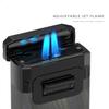 Torch Lighter Butane Refillable, Double Jet Flame Torch Lighter, All-in-One with V Cutter & Holder view 2