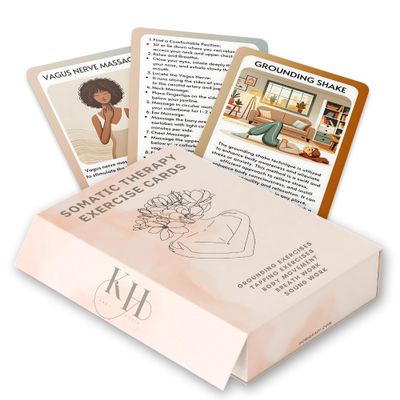 Somatic Therapy Exercise Cards & Coping Skill Cards: Techniques and Exercises for Trauma & Stress Relief, Self-Help Deck by HORIA KADI