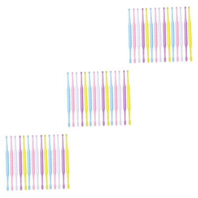 NOLITOY 60pcs Ear Wax Removal Tools Double End Ear Cleaners Spiral Spoons Safe Earwax Cleaner for Efficient in Multiple Colors Yellow White