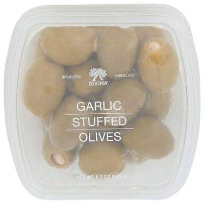 NineLife Basics Di.vina Olives Garlic Stuffed 6.3 Oz (Pack of 6)