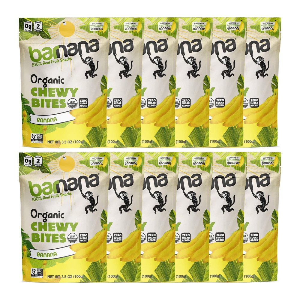 Generic Barnan.a Banana Bites Chewy Orginal Organic 3.5 oz (Pack Of 12)