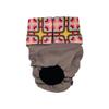 Barkertime Mid Century Pop on Beige Cat Diaper, S, with Tail Hole - Made in USA view 1