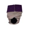 Barkertime Regal Purple on Beige Cat Diaper, L, Without Tail Hole - Made in USA view 1