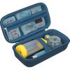 Canboc Carrying Case for Asthma Inhaler, Handheld Spacer for Adults and Kids, Masks, Hard Inhaler Box with Mesh Pocket fit Medicine and Other Essentials, Blue view 1