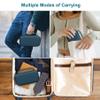 Canboc Carrying Case for Asthma Inhaler, Handheld Spacer for Adults and Kids, Masks, Hard Inhaler Box with Mesh Pocket fit Medicine and Other Essentials, Blue view 3
