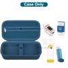 Canboc Carrying Case for Asthma Inhaler, Handheld Spacer for Adults and Kids, Mask, Inhaler Spacer Bag with Removable Shoulder Strap, Mesh Pocket fit Medicine or Essentials, Blue (Case Only) view 2