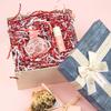 Caleihd 4.5oz Crinkle Cut Paper Shredded Filler Paper for Gift Baskets Gift Box Confetti Paper Shreds Decoration Stuffing for Birthday, Weddings, Anniversaries, Christmas Wrapping Red&White view 4