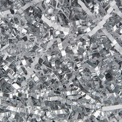 Caleihd 4.5oz Crinkle Cut Paper Shredded Filler Paper for Gift Baskets Gift Box Confetti Paper Shreds Decoration Stuffing for Birthday, Weddings, Anniversaries, Christmas Wrapping White&Silver
