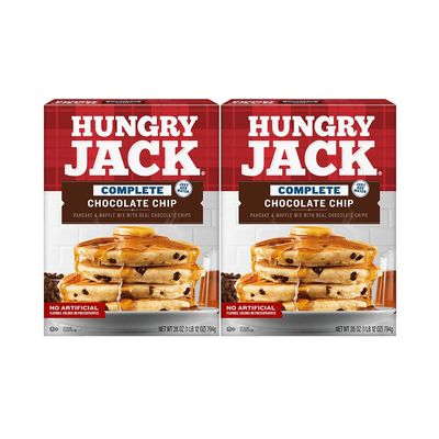 Hungry Jack Complete Pancake Mix, Chocolate Chip, 28 oz - Palatize Pack of 2