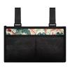 Bivxisrvo Tropical Leaves Wheelchair Side Pocket with Cup Holder Practical Wheelchair Storage Bag Portable Wheelchair Armrest Side Hanging Storage Bag Gifts for Friends and Family view 2