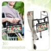 Bivxisrvo Tropical Leaves Wheelchair Side Pocket with Cup Holder Practical Wheelchair Storage Bag Portable Wheelchair Armrest Side Hanging Storage Bag Gifts for Friends and Family view 4