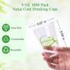 ECOLipak 1000 Count 9 OZ Clear Compostable Plastic Cups, Disposable Plant-Based Biodegradable Drinking Party Cups, PLA Plastic Cold Tumblers for Restaurant, Office, Canteen, Large Gathering view 2