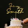Paraeva Personalized Future Mrs Engagement Cake Topper, Bridal Shower Wedding Cake Topper, Custom Future Mrs With Name Cake Topper 1 view 1