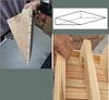 2" 3" 4" 5" 6" Rise Wheelchair Ramps For Transition Doorways,Driveways,Steps,Garages, Portable Mobile Solid Wood Home Ramps (30.8X30X8Cm/12.1X11.8X3.1In) view 3
