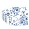 50 PCS Blue Floral Cocktail Napkins Blue and White Flower Paper Napkins 3-Ply Disposable Flowers Beverage Napkin for Wedding Bridal Shower Birthday Baby Shower Party Supplies, 5 x 5 Inch view 1