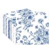 100 PCS Blue Floral Cocktail Napkins Blue and White Flower Paper Napkins 3-Ply Disposable Flowers Beverage Napkin for Wedding Bridal Shower Birthday Baby Shower Party Supplies, 5 x 5 Inch view 1