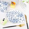 100 PCS Blue Floral Cocktail Napkins Blue and White Flower Paper Napkins 3-Ply Disposable Flowers Beverage Napkin for Wedding Bridal Shower Birthday Baby Shower Party Supplies, 5 x 5 Inch view 4
