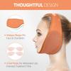 Hilph Face Ice Pack Wisdom Teeth Ice Pack Head Wrap with Washable Jaw Wrap and 4 Replacement Hot Cold Pack for Facial Oral Surgery, TMJ, Tooth Extraction, Dental Surgery, Tonsillectomy Recovery Orange view 2